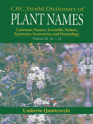 cover image of CRC World Dictionary of Plant Nmaes